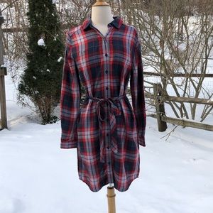 NWT Banana Republic Plaid Shirtdress Size 4